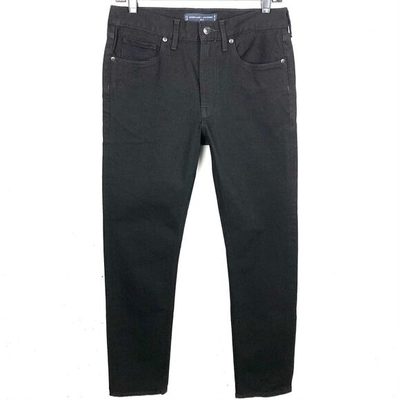 Everlane Uniform Mens Slim 4Way Stretch Organic Jeans Regular Rise Black 30 x 30 - Picture 3 of 10